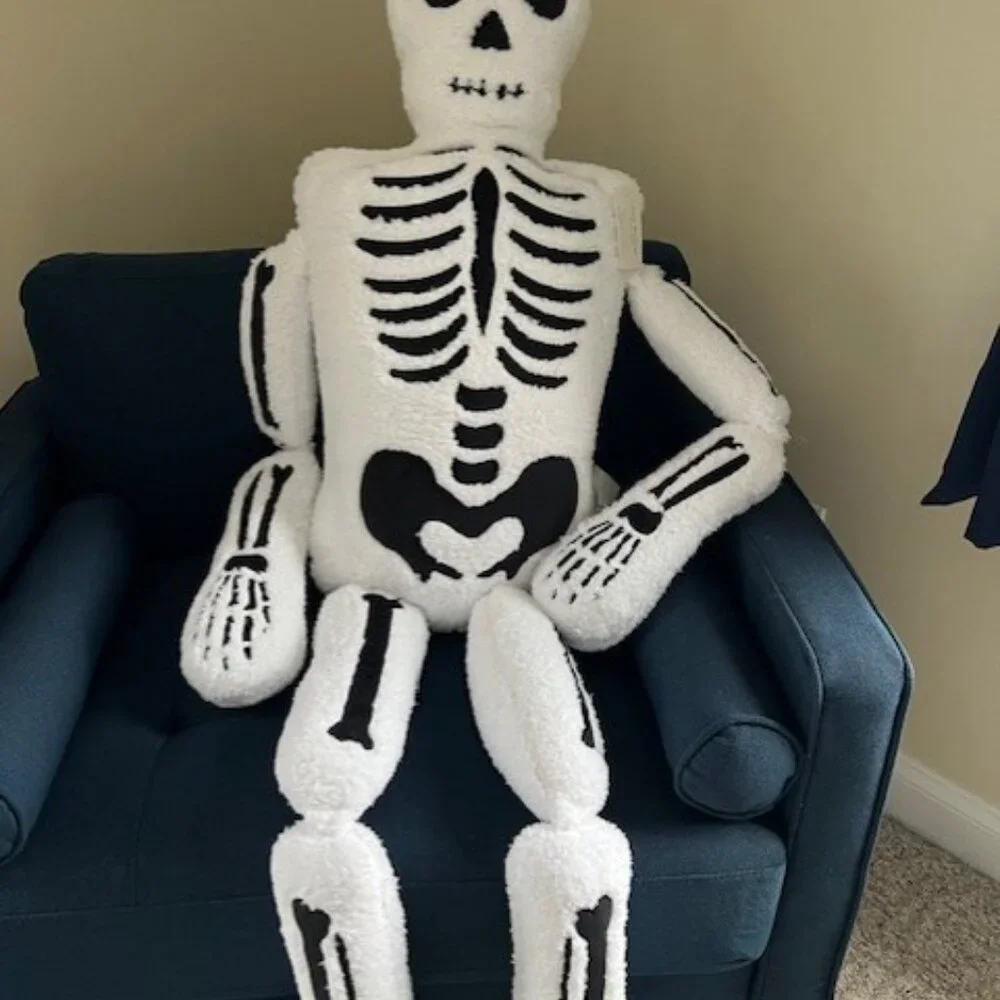 Isaac Mizrahi Plush Skeleton Pillow 5 Foot Decor TikTok Viral NWT